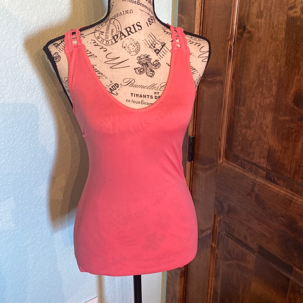 Tank Top with knit Back Detail, Size S/M